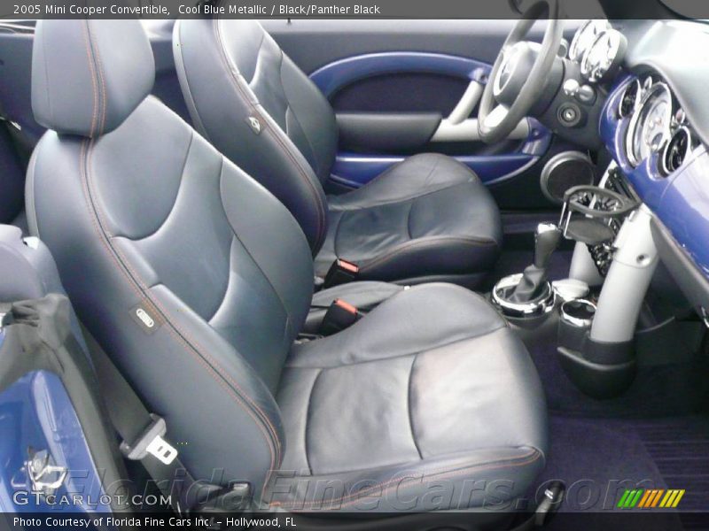 Cool Blue Metallic / Black/Panther Black 2005 Mini Cooper Convertible
