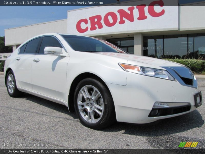 White Diamond Pearl / Parchment 2010 Acura TL 3.5 Technology