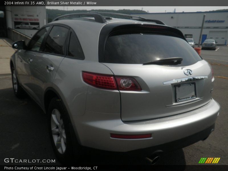 Brilliant Silver Metallic / Willow 2004 Infiniti FX 35 AWD