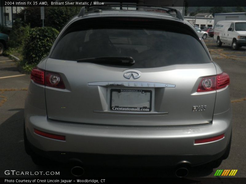 Brilliant Silver Metallic / Willow 2004 Infiniti FX 35 AWD