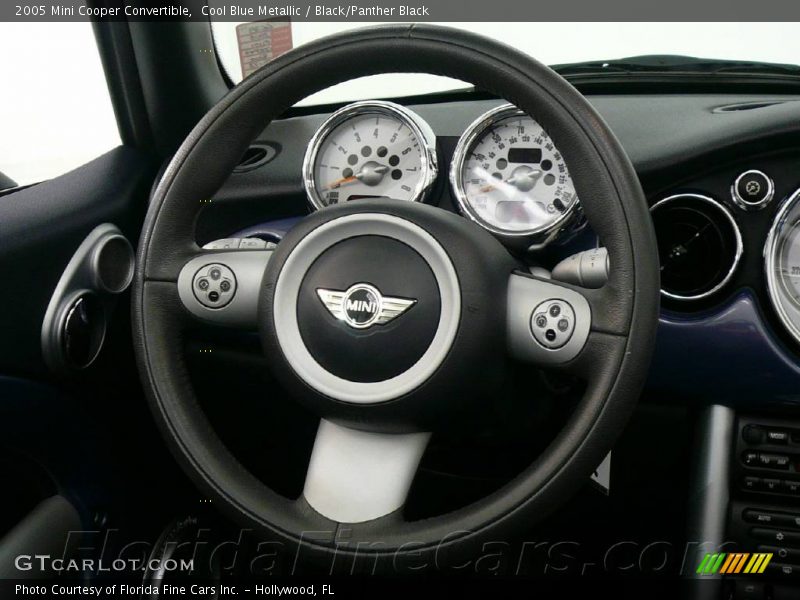 Cool Blue Metallic / Black/Panther Black 2005 Mini Cooper Convertible