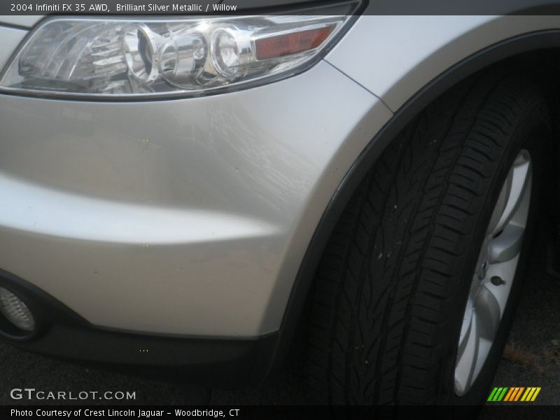 Brilliant Silver Metallic / Willow 2004 Infiniti FX 35 AWD