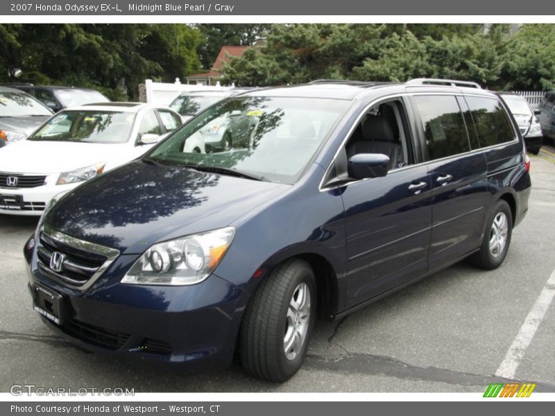 Midnight Blue Pearl / Gray 2007 Honda Odyssey EX-L