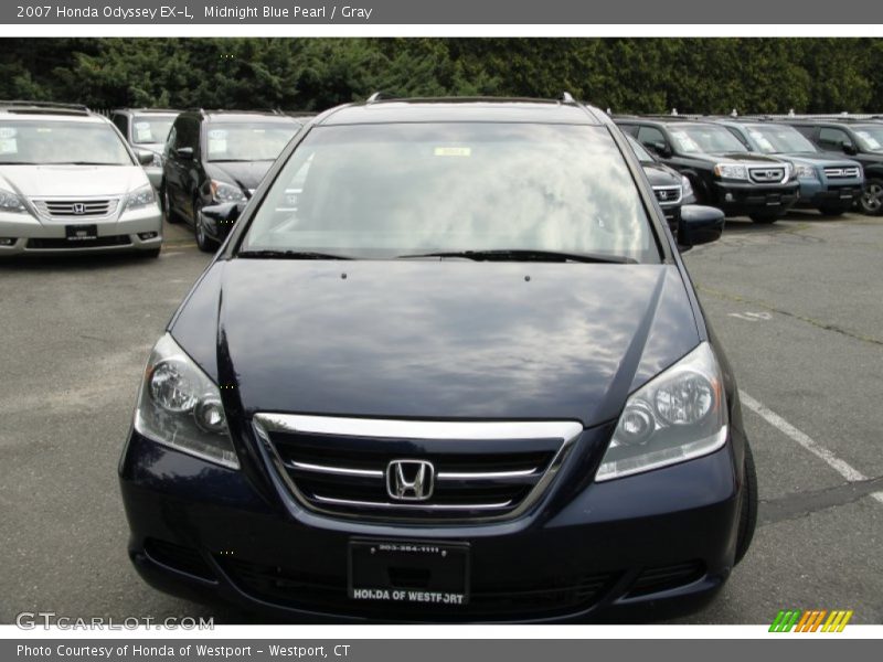 Midnight Blue Pearl / Gray 2007 Honda Odyssey EX-L