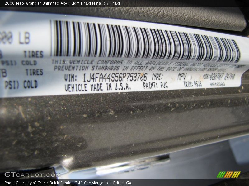 Light Khaki Metallic / Khaki 2006 Jeep Wrangler Unlimited 4x4