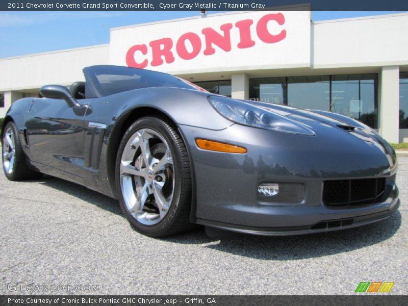 Cyber Gray Metallic / Titanium Gray 2011 Chevrolet Corvette Grand Sport Convertible