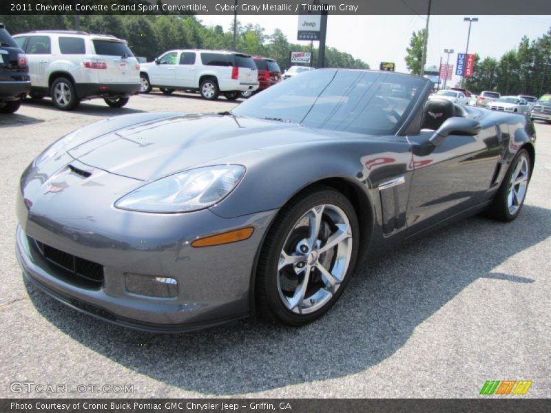 Cyber Gray Metallic / Titanium Gray 2011 Chevrolet Corvette Grand Sport Convertible