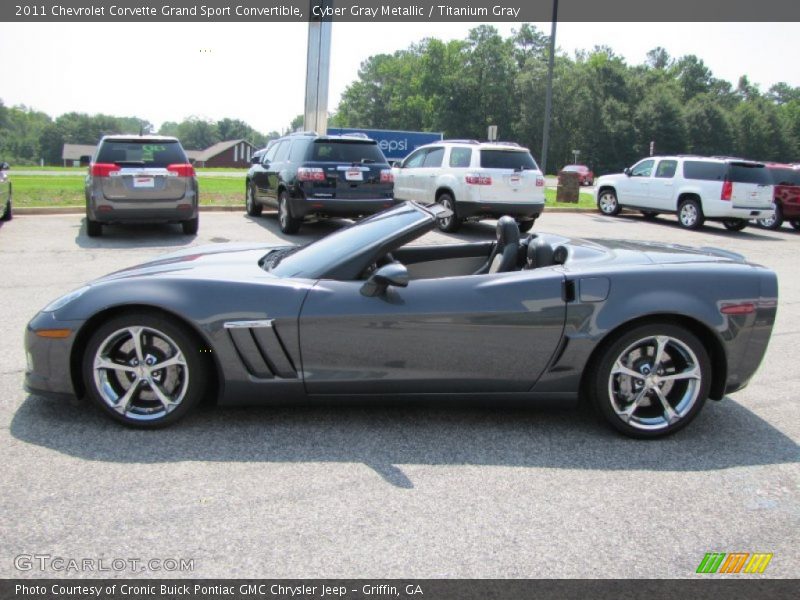 Cyber Gray Metallic / Titanium Gray 2011 Chevrolet Corvette Grand Sport Convertible