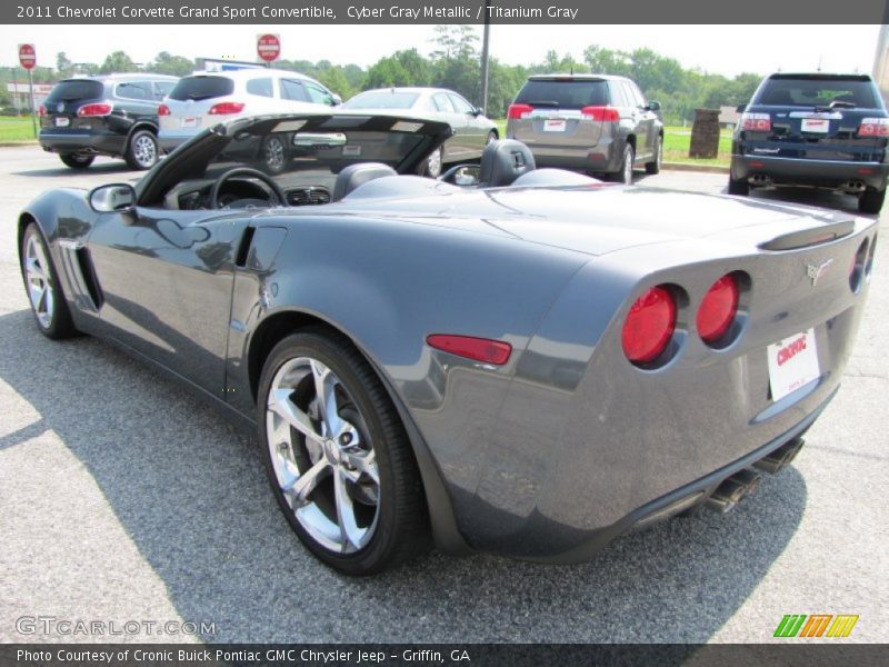 Cyber Gray Metallic / Titanium Gray 2011 Chevrolet Corvette Grand Sport Convertible