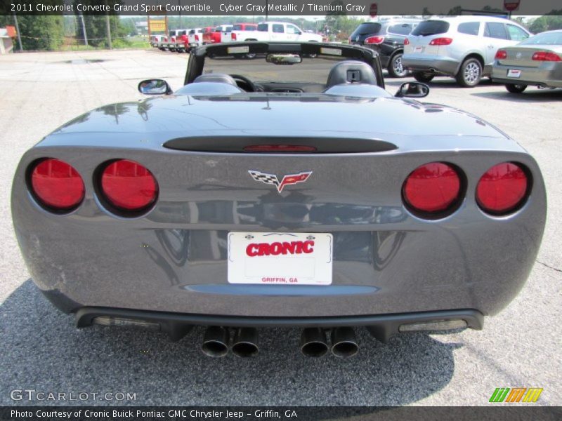 Cyber Gray Metallic / Titanium Gray 2011 Chevrolet Corvette Grand Sport Convertible