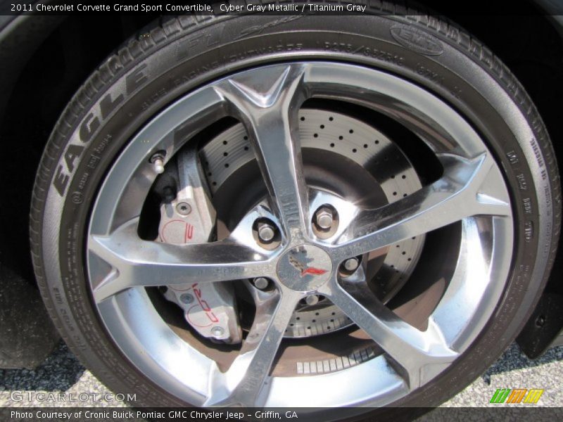 Cyber Gray Metallic / Titanium Gray 2011 Chevrolet Corvette Grand Sport Convertible