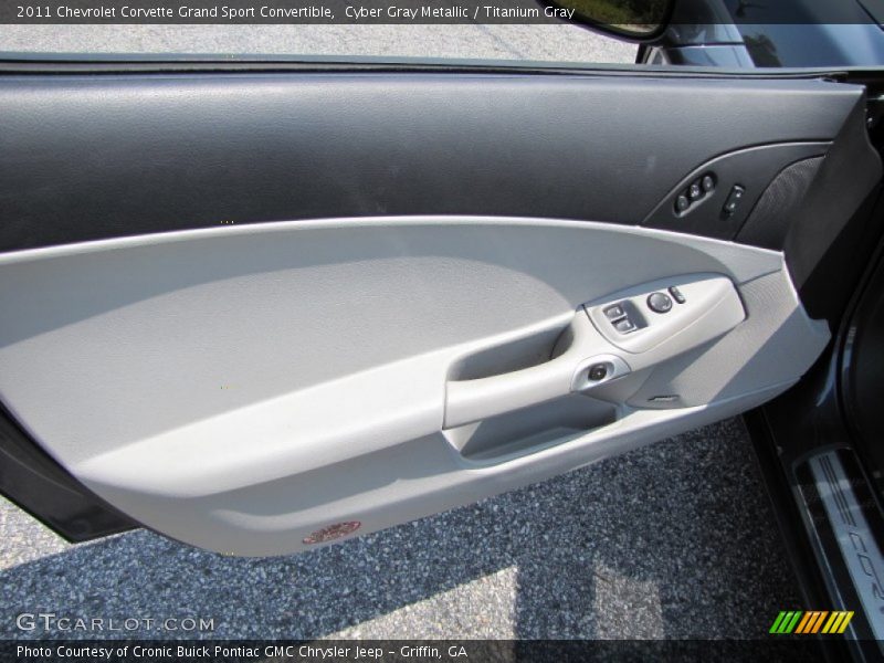 Cyber Gray Metallic / Titanium Gray 2011 Chevrolet Corvette Grand Sport Convertible