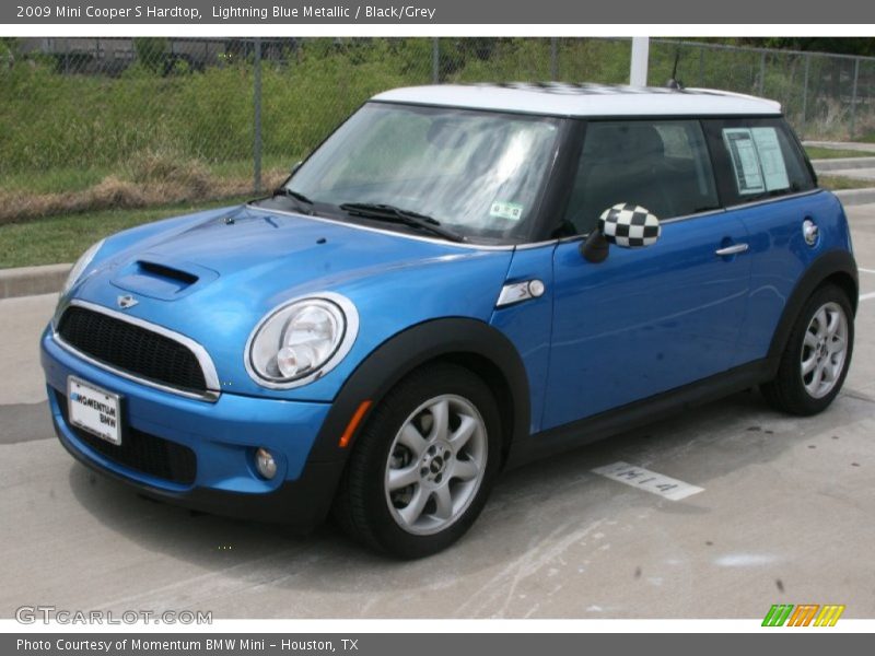 Lightning Blue Metallic / Black/Grey 2009 Mini Cooper S Hardtop
