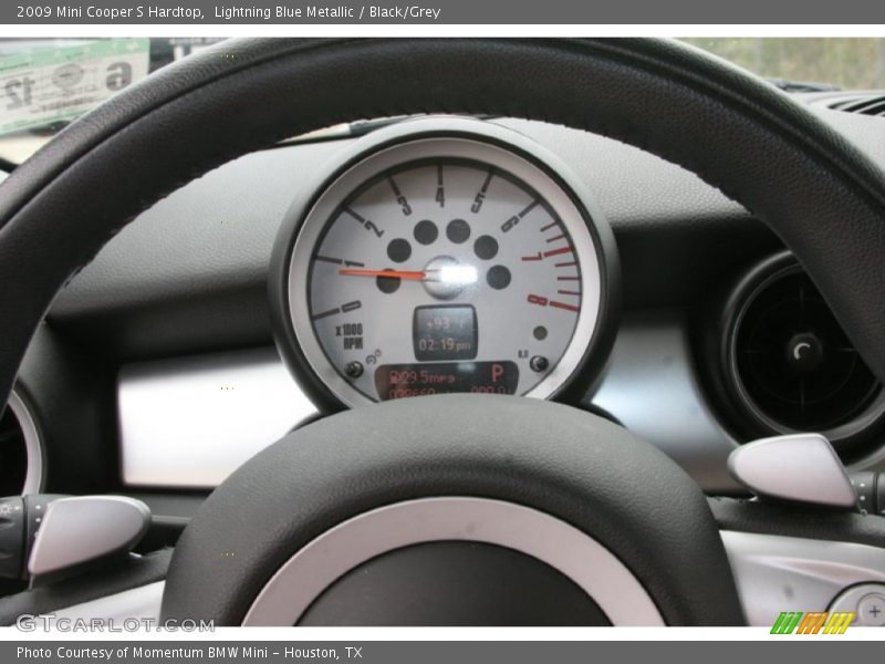 Lightning Blue Metallic / Black/Grey 2009 Mini Cooper S Hardtop