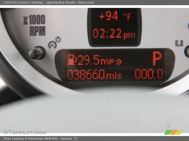 Lightning Blue Metallic / Black/Grey 2009 Mini Cooper S Hardtop