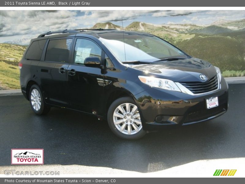 Black / Light Gray 2011 Toyota Sienna LE AWD