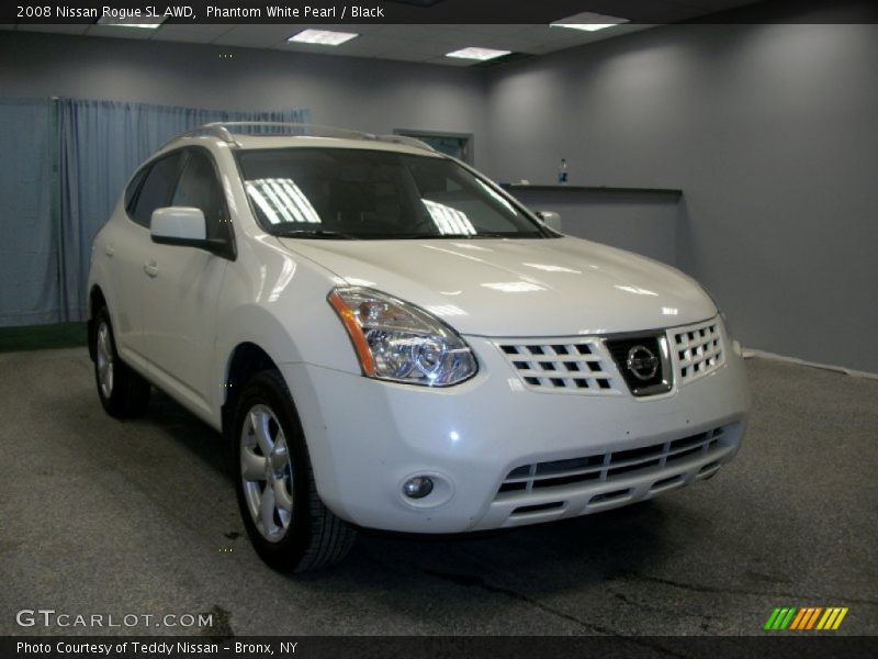 Phantom White Pearl / Black 2008 Nissan Rogue SL AWD