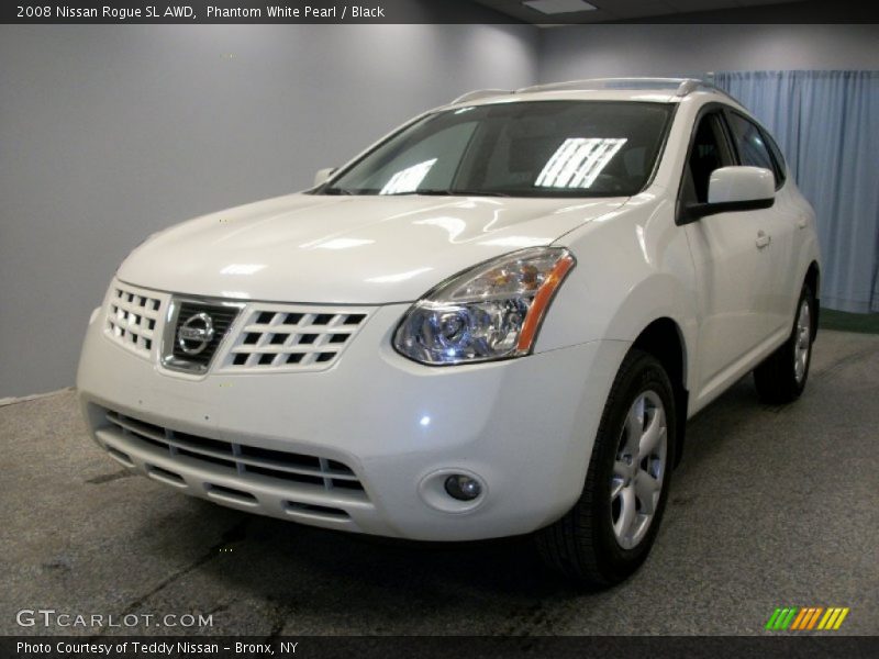Phantom White Pearl / Black 2008 Nissan Rogue SL AWD