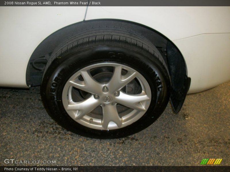 Phantom White Pearl / Black 2008 Nissan Rogue SL AWD