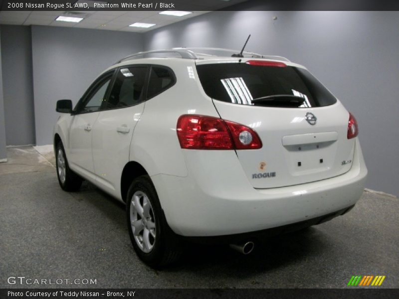 Phantom White Pearl / Black 2008 Nissan Rogue SL AWD