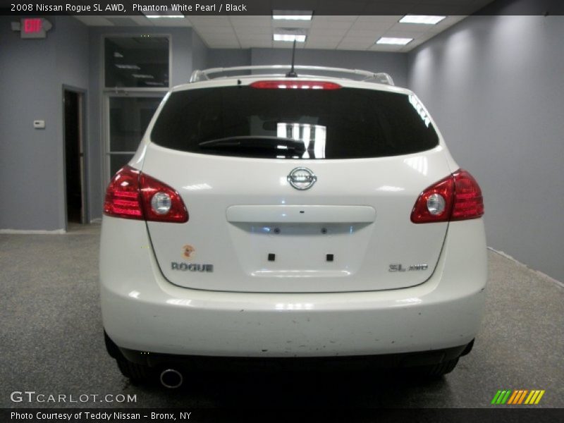 Phantom White Pearl / Black 2008 Nissan Rogue SL AWD