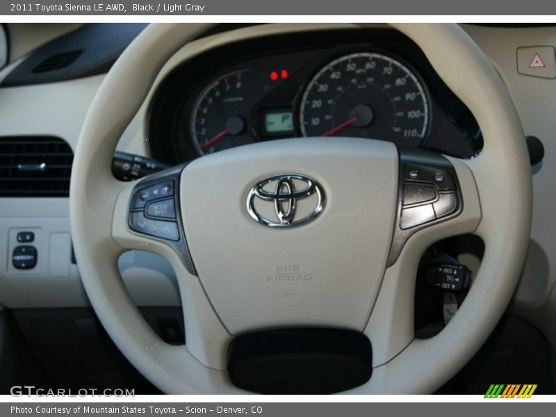 Black / Light Gray 2011 Toyota Sienna LE AWD