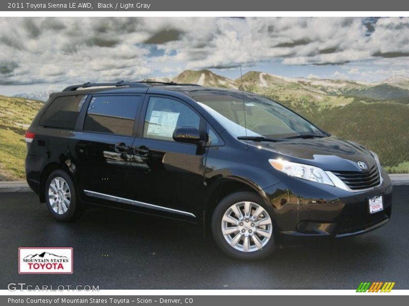 Black / Light Gray 2011 Toyota Sienna LE AWD