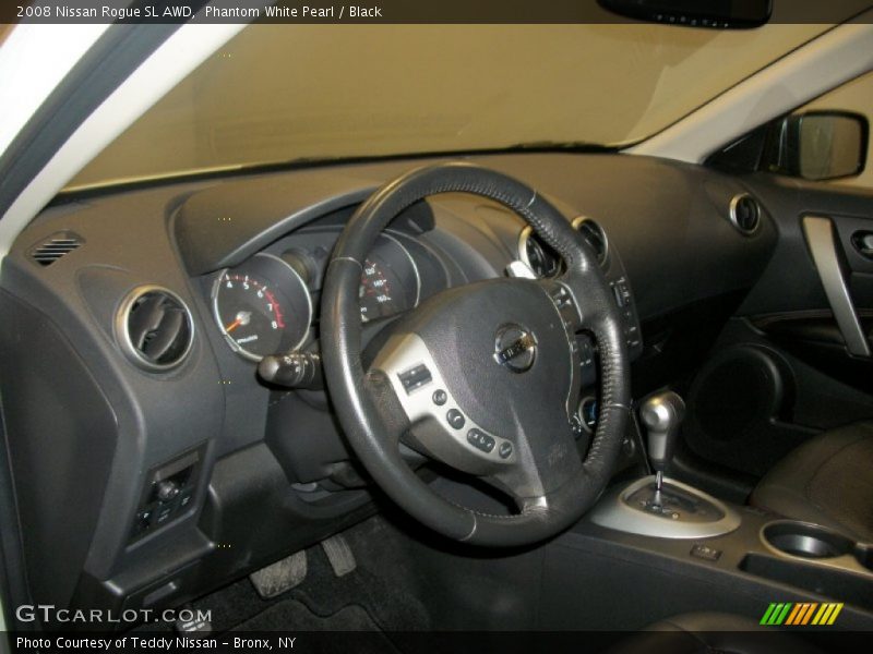 Phantom White Pearl / Black 2008 Nissan Rogue SL AWD