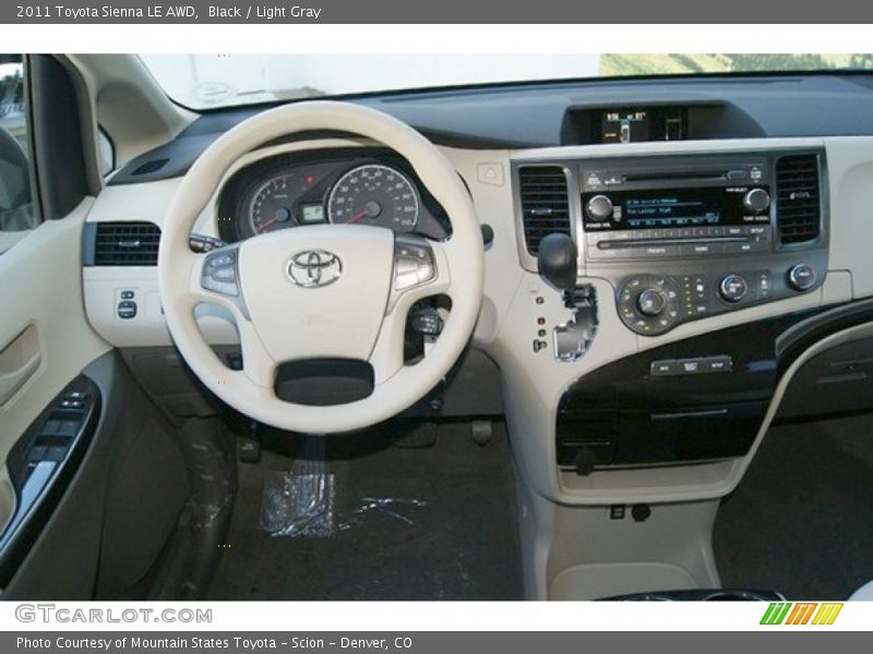 Black / Light Gray 2011 Toyota Sienna LE AWD