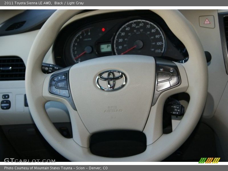 Black / Light Gray 2011 Toyota Sienna LE AWD