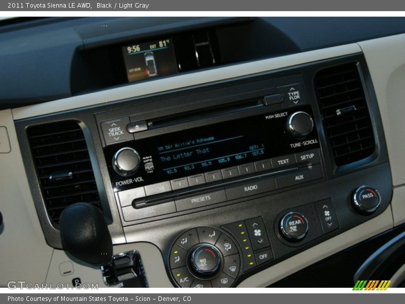 Black / Light Gray 2011 Toyota Sienna LE AWD