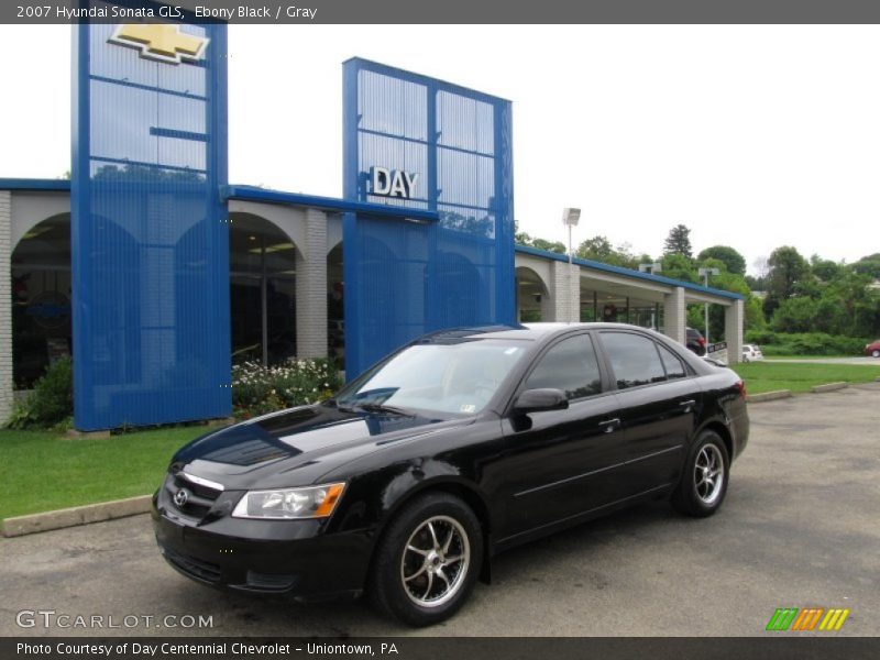 Ebony Black / Gray 2007 Hyundai Sonata GLS