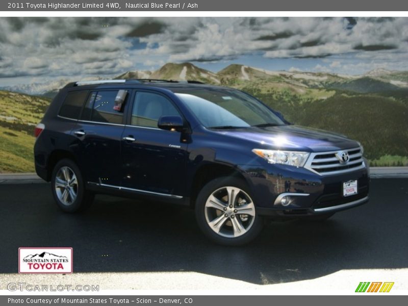 Nautical Blue Pearl / Ash 2011 Toyota Highlander Limited 4WD