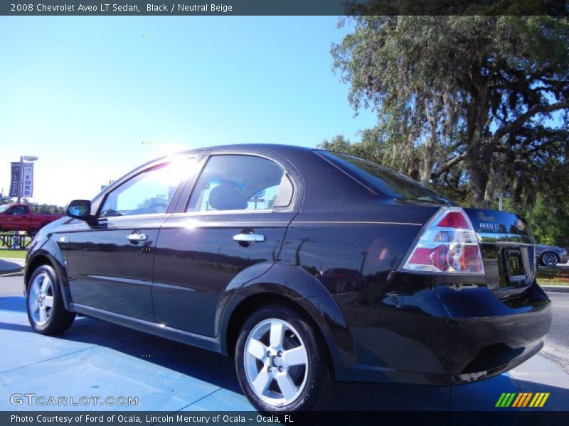 Black / Neutral Beige 2008 Chevrolet Aveo LT Sedan
