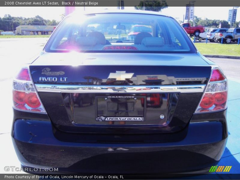 Black / Neutral Beige 2008 Chevrolet Aveo LT Sedan