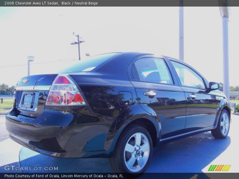Black / Neutral Beige 2008 Chevrolet Aveo LT Sedan