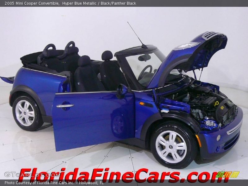 Hyper Blue Metallic / Black/Panther Black 2005 Mini Cooper Convertible