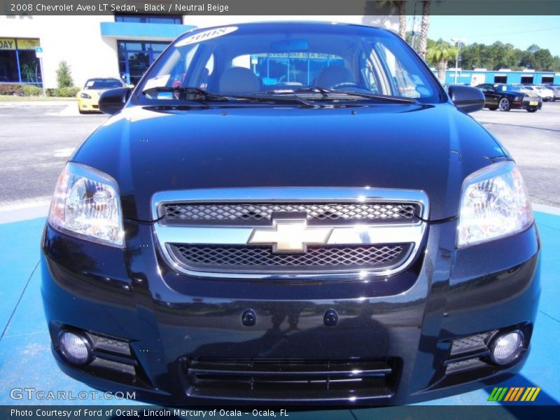 Black / Neutral Beige 2008 Chevrolet Aveo LT Sedan
