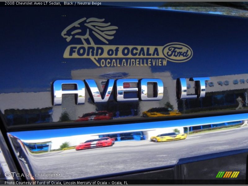 Black / Neutral Beige 2008 Chevrolet Aveo LT Sedan