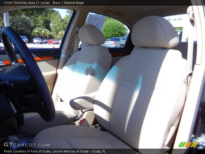 Black / Neutral Beige 2008 Chevrolet Aveo LT Sedan