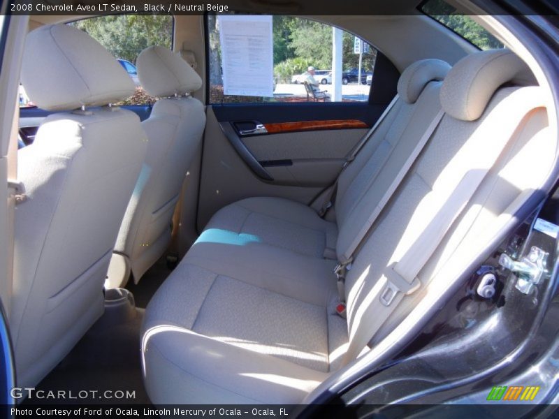 Black / Neutral Beige 2008 Chevrolet Aveo LT Sedan