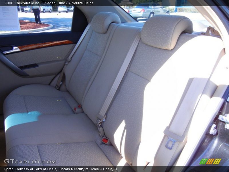 Black / Neutral Beige 2008 Chevrolet Aveo LT Sedan