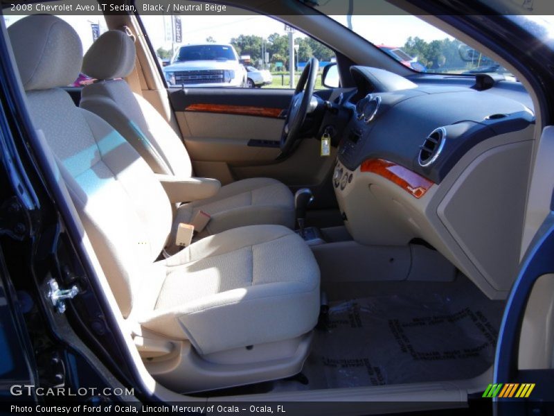 Black / Neutral Beige 2008 Chevrolet Aveo LT Sedan
