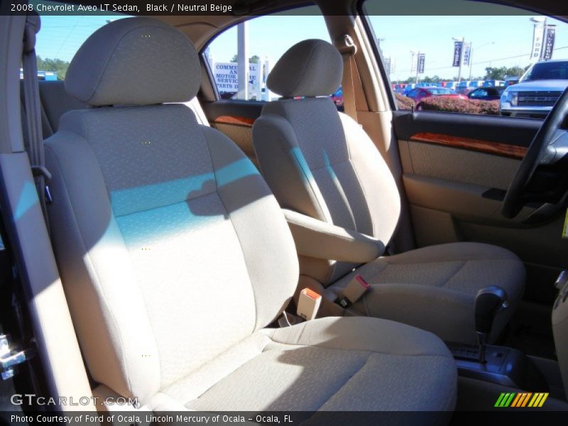 Black / Neutral Beige 2008 Chevrolet Aveo LT Sedan