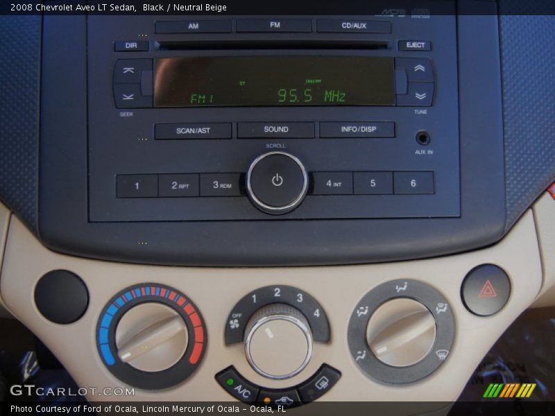 Black / Neutral Beige 2008 Chevrolet Aveo LT Sedan