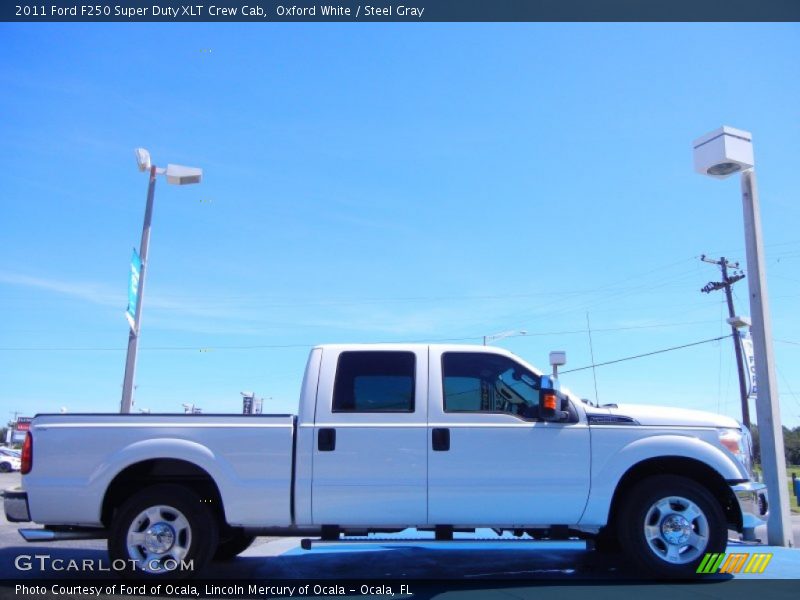 Oxford White / Steel Gray 2011 Ford F250 Super Duty XLT Crew Cab