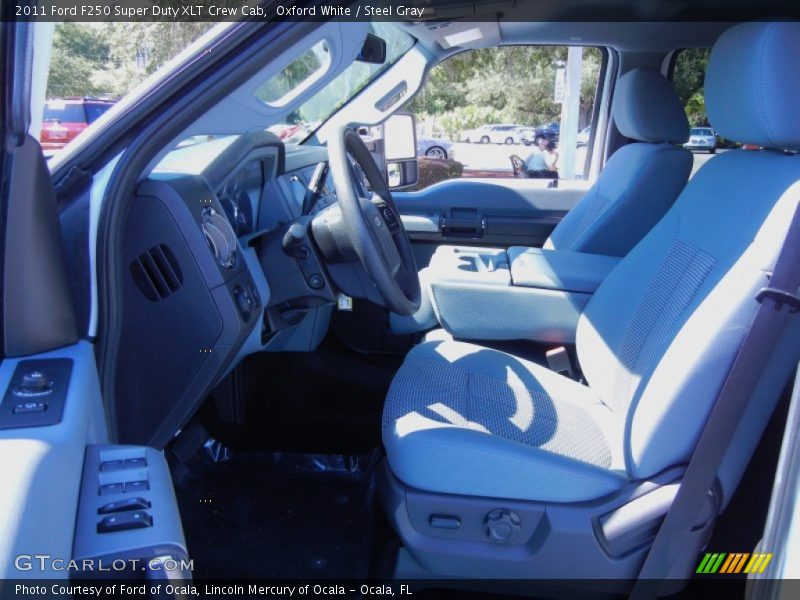 Oxford White / Steel Gray 2011 Ford F250 Super Duty XLT Crew Cab