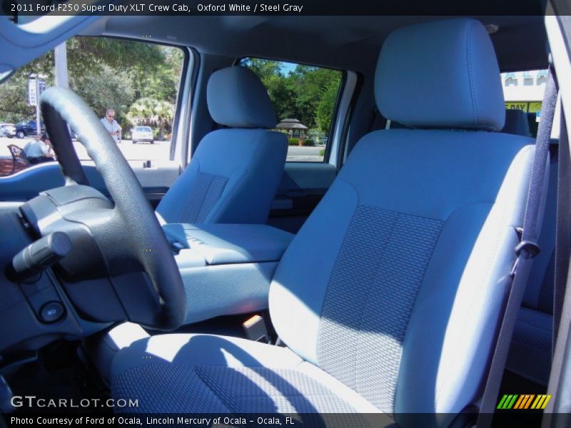 Oxford White / Steel Gray 2011 Ford F250 Super Duty XLT Crew Cab