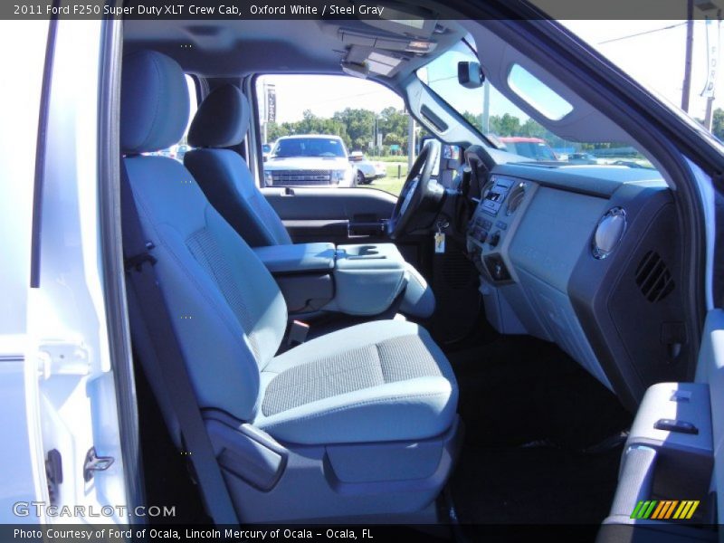Oxford White / Steel Gray 2011 Ford F250 Super Duty XLT Crew Cab