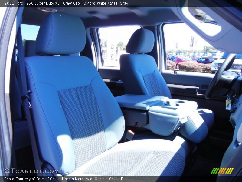 Oxford White / Steel Gray 2011 Ford F250 Super Duty XLT Crew Cab